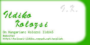 ildiko kolozsi business card